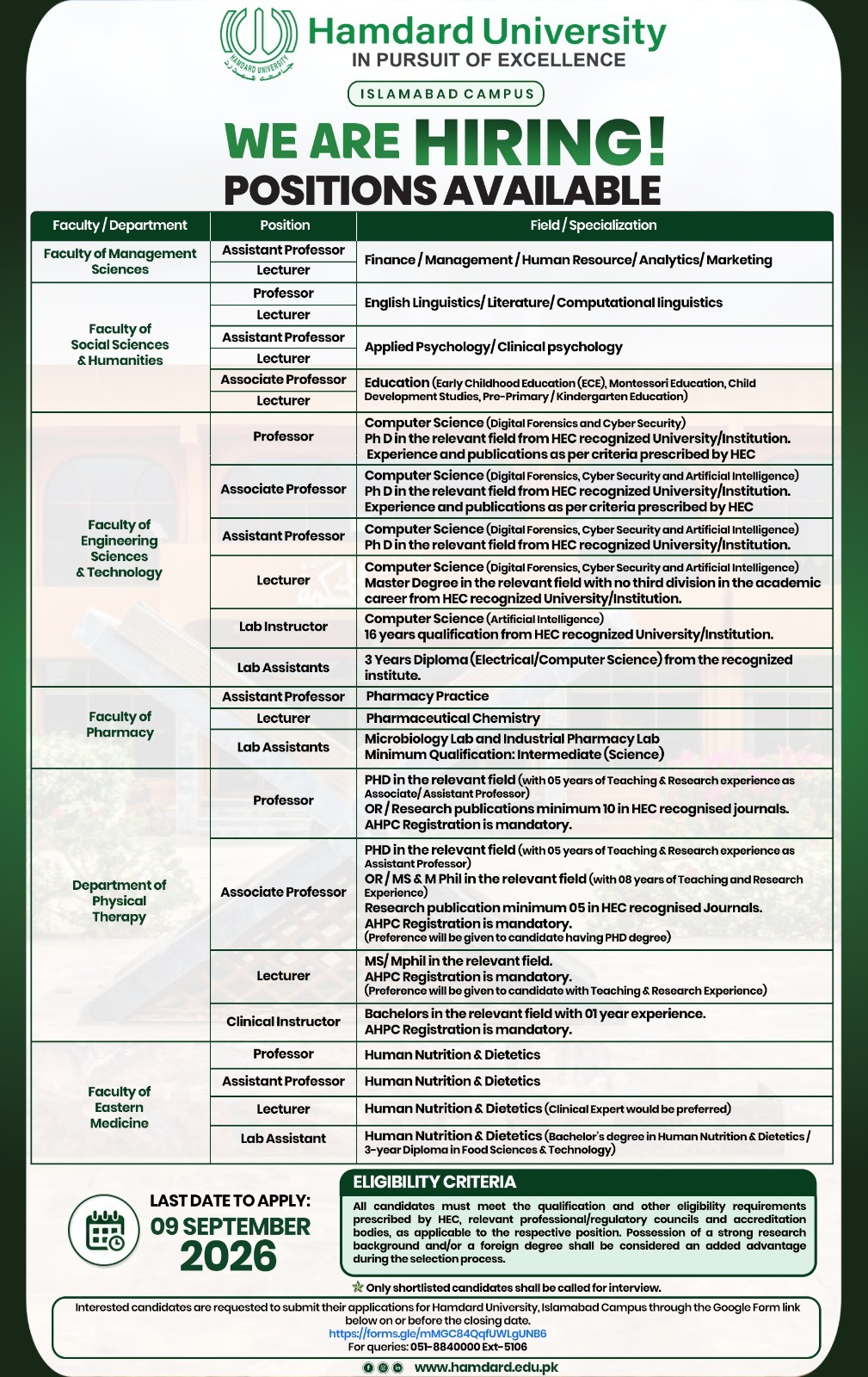 Jobs Advertisement HU ISB
